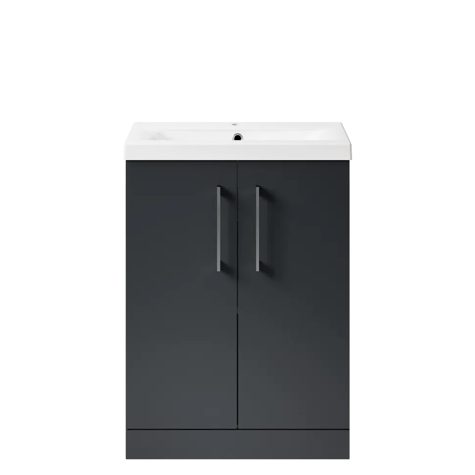 Erin 600mm Floorstanding 2 Door Vanity Unit & Basin