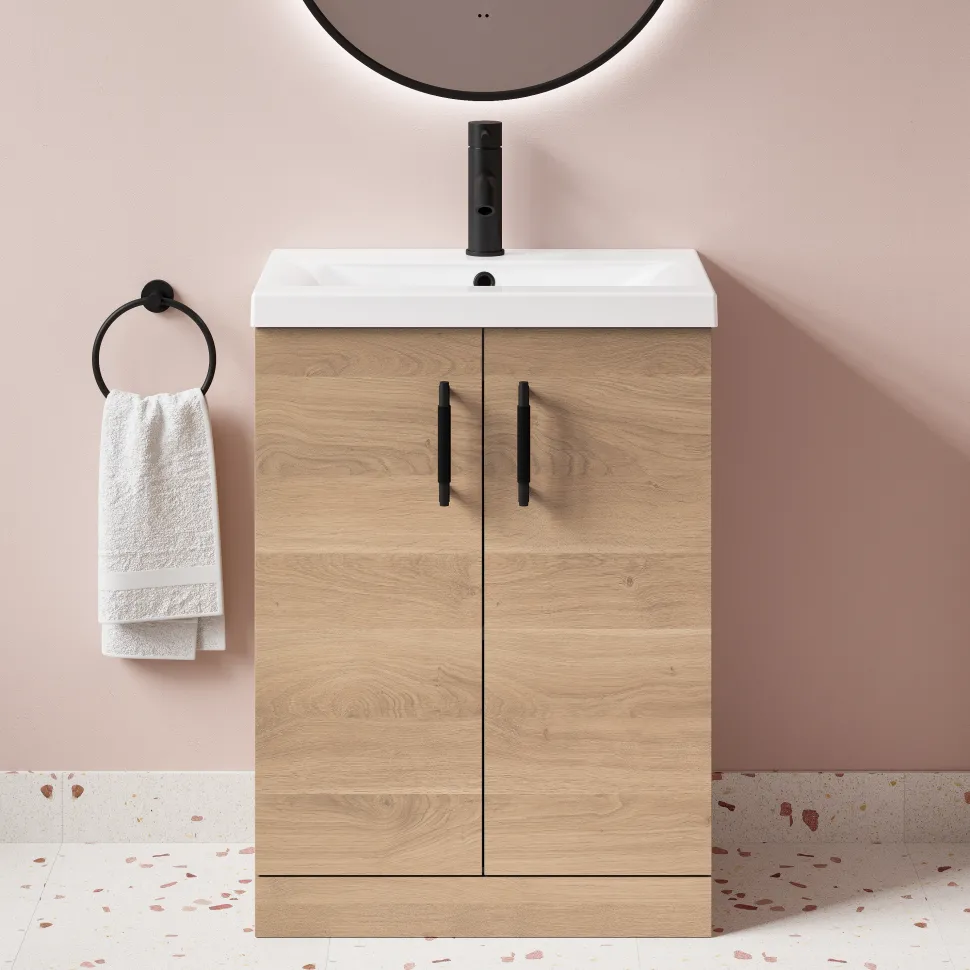 Erin 600mm Floorstanding 2 Door Vanity Unit & Basin
