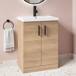 Erin 600mm Floorstanding 2 Door Vanity Unit & Basin