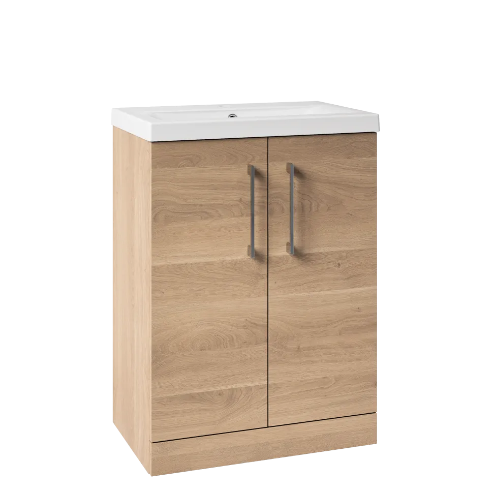 Erin 600mm Floorstanding 2 Door Vanity Unit & Basin