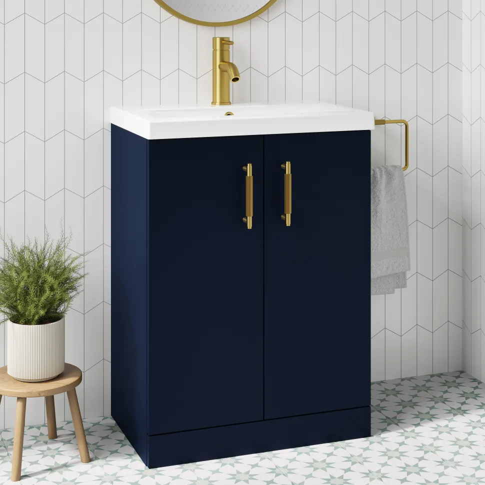 Erin 600mm Floorstanding 2 Door Vanity Unit & Basin