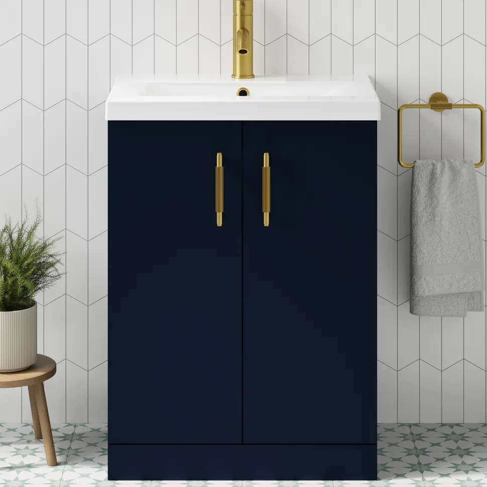 Erin 600mm Floorstanding 2 Door Vanity Unit & Basin