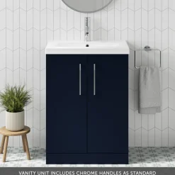 Erin 600mm Floorstanding 2 Door Vanity Unit & Basin