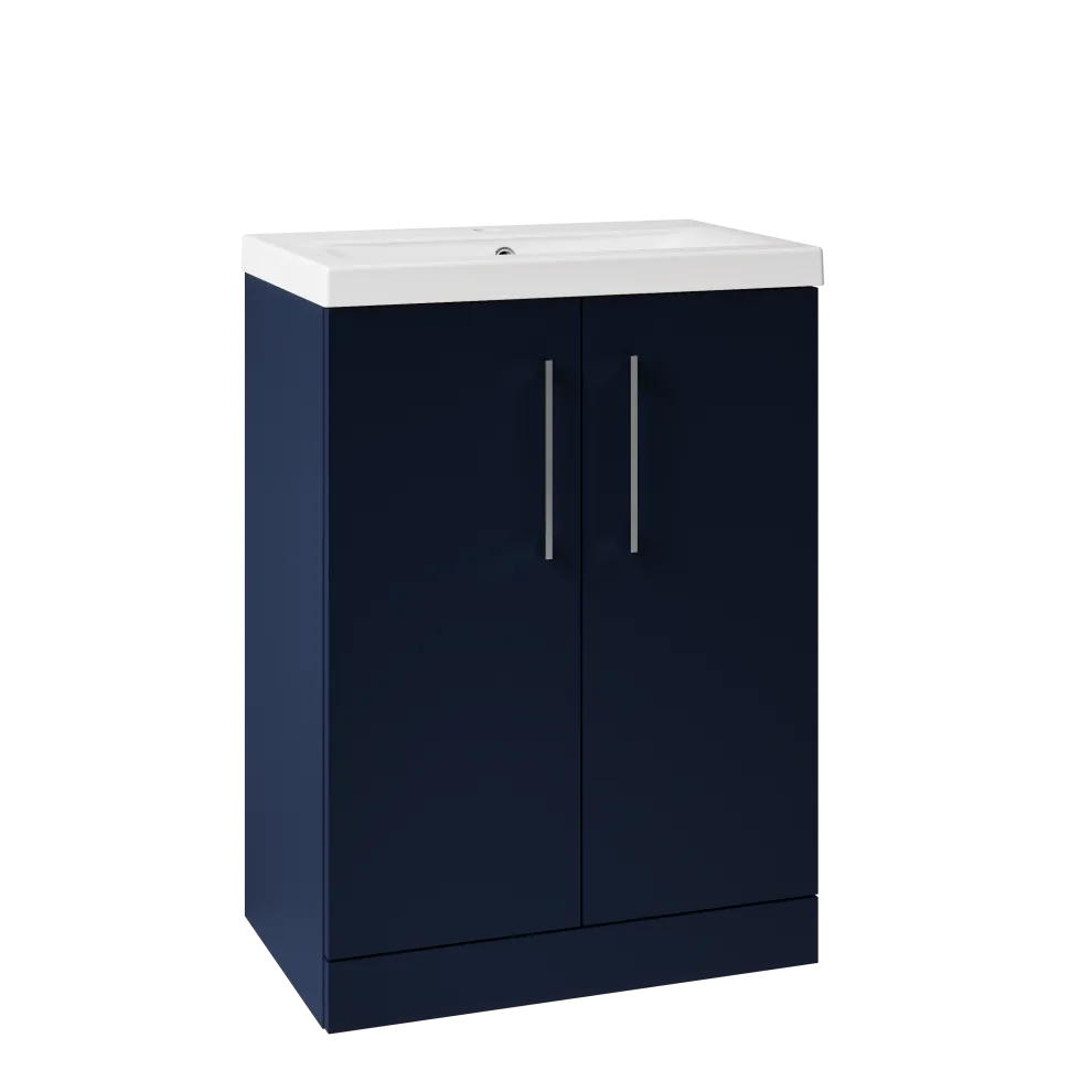 Erin 600mm Floorstanding 2 Door Vanity Unit & Basin