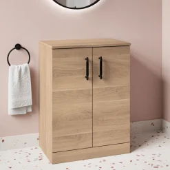 Erin 600mm Floorstanding 2 Door Vanity Unit & Countertop
