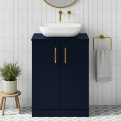 Erin 600mm Floorstanding 2 Door Vanity Unit & Countertop