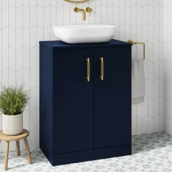 Erin 600mm Floorstanding 2 Door Vanity Unit & Countertop