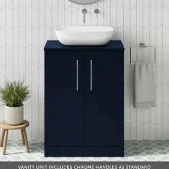Erin 600mm Floorstanding 2 Door Vanity Unit & Countertop