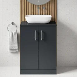 Erin 600mm Floorstanding 2 Door Vanity Unit & Countertop