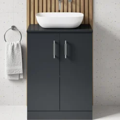 Erin 600mm Floorstanding 2 Door Vanity Unit & Countertop