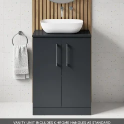 Erin 600mm Floorstanding 2 Door Vanity Unit & Countertop
