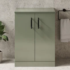 Erin 600mm Floorstanding 2 Door Vanity Unit & Countertop