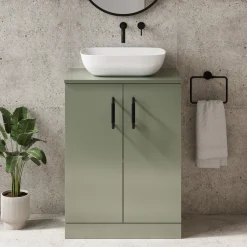 Erin 600mm Floorstanding 2 Door Vanity Unit & Countertop