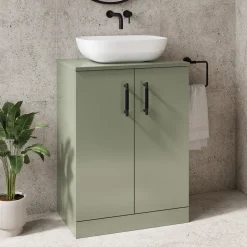 Erin 600mm Floorstanding 2 Door Vanity Unit & Countertop