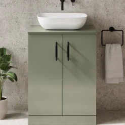 Erin 600mm Floorstanding 2 Door Vanity Unit & Countertop