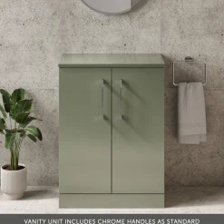 Erin 600mm Floorstanding 2 Door Vanity Unit & Countertop