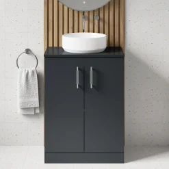 Erin 600mm Floorstanding 2 Door Vanity Unit & Countertop