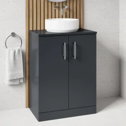 Erin 600mm Floorstanding 2 Door Vanity Unit & Countertop
