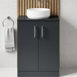Erin 600mm Floorstanding 2 Door Vanity Unit & Countertop