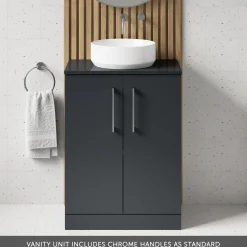 Erin 600mm Floorstanding 2 Door Vanity Unit & Countertop
