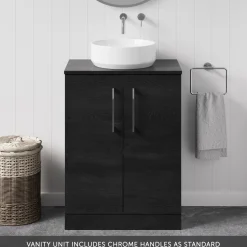 Erin 600mm Floorstanding 2 Door Vanity Unit & Countertop