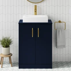 Erin 600mm Floorstanding 2 Door Vanity Unit & Countertop