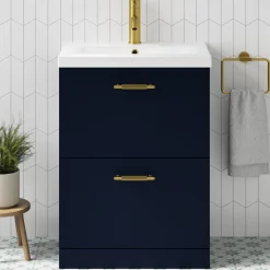 Erin 600mm Floorstanding 2 Drawer Vanity Unit & Basin