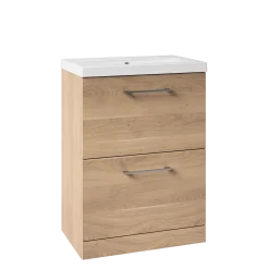 Erin 600mm Floorstanding 2 Drawer Vanity Unit & Basin