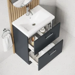 Erin 600mm Floorstanding 2 Drawer Vanity Unit & Basin