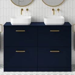 Erin 1200mm Floorstanding 4 Drawer Vanity Unit & Double Countertop
