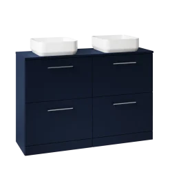 Erin 1200mm Floorstanding 4 Drawer Vanity Unit & Double Countertop