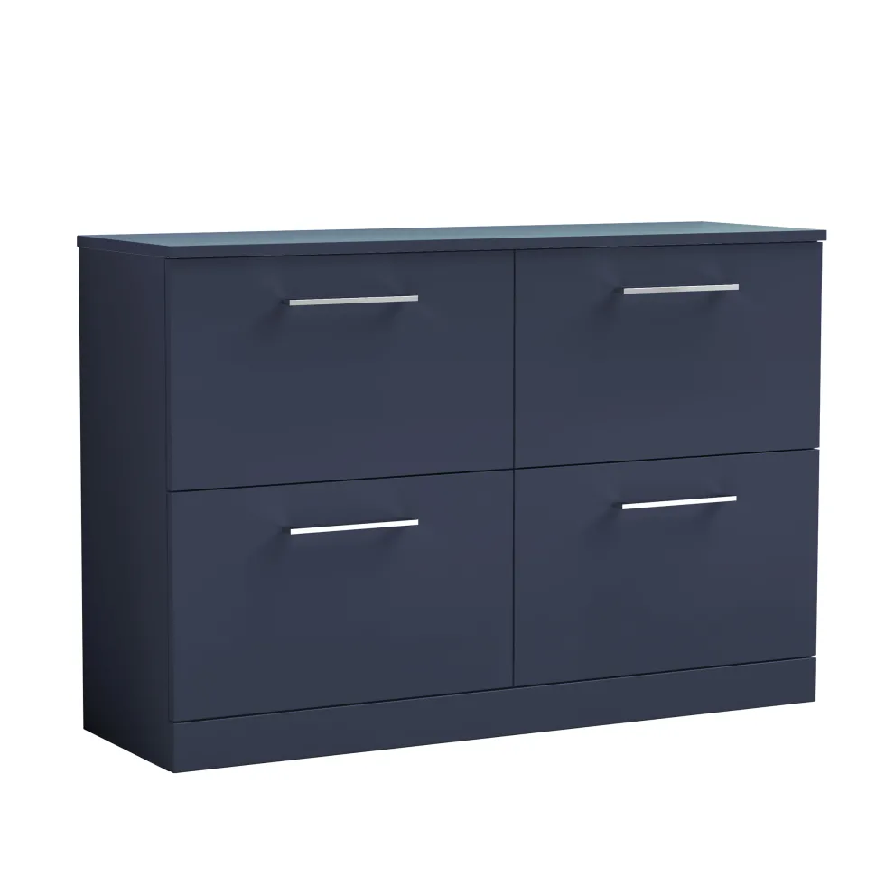 Erin 1200mm Floorstanding 4 Drawer Vanity Unit & Double Countertop