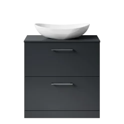 Erin 800mm Floorstanding 2 Drawer Vanity Unit & Countertop
