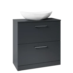 Erin 800mm Floorstanding 2 Drawer Vanity Unit & Countertop