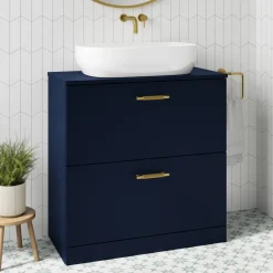 Erin 800mm Floorstanding 2 Drawer Vanity Unit & Countertop