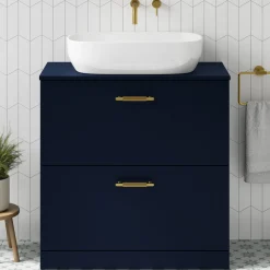 Erin 800mm Floorstanding 2 Drawer Vanity Unit & Countertop