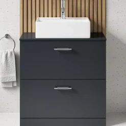 Erin 800mm Floorstanding 2 Drawer Vanity Unit & Countertop