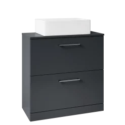 Erin 800mm Floorstanding 2 Drawer Vanity Unit & Countertop