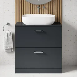 Erin 800mm Floorstanding 2 Drawer Vanity Unit & Countertop