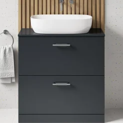 Erin 800mm Floorstanding 2 Drawer Vanity Unit & Countertop