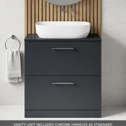 Erin 800mm Floorstanding 2 Drawer Vanity Unit & Countertop