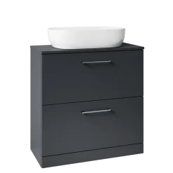 Erin 800mm Floorstanding 2 Drawer Vanity Unit & Countertop