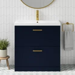 Erin 800mm Floorstanding 2 Drawer Vanity Unit & Basin