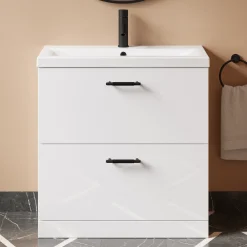 Erin 800mm Floorstanding 2 Drawer Vanity Unit & Basin