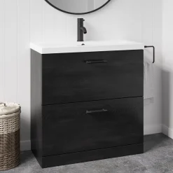 Erin 800mm Floorstanding 2 Drawer Vanity Unit & Basin