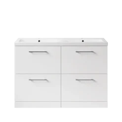 Erin 1200mm Floorstanding 4 Drawer Vanity Unit & Double Basin