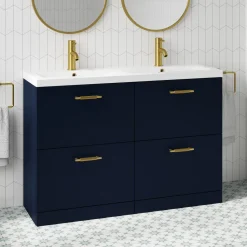 Erin 1200mm Floorstanding 4 Drawer Vanity Unit & Double Basin