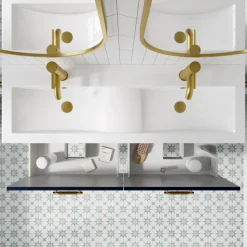 Erin 1200mm Floorstanding 4 Drawer Vanity Unit & Double Basin