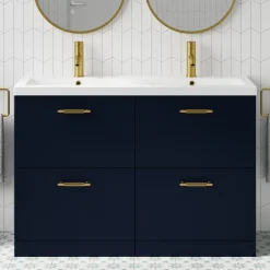 Erin 1200mm Floorstanding 4 Drawer Vanity Unit & Double Basin