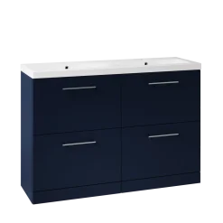 Erin 1200mm Floorstanding 4 Drawer Vanity Unit & Double Basin
